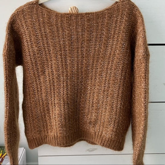 Sezane Marius Jumper Mohair Sweater Camel - Picture 8 of 11